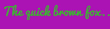 Image with Font Color 37BA29 and Background Color AA12B3